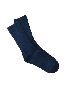 Maggie's Organic Classic Cotton Crew Sock, Navy Color, Size 10-13