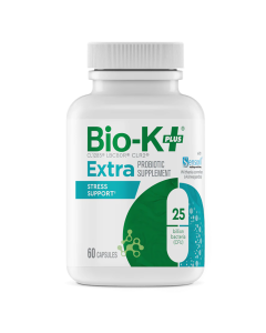 Bio-K+ Stress Support Probiotic Supplement - Front view