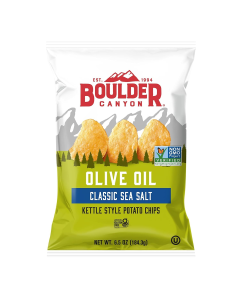 Boulder Canyon Olive Oil Chips Classic Sea Salt - Front view