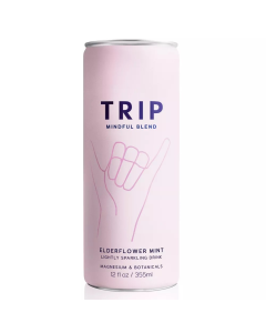 Trip Mindful Blend Elderflower Mint Lightly Sparkling Drink - Front view
