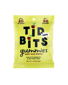 TiDBiTS Sour Wild Cherry Candy Gummies - Front view