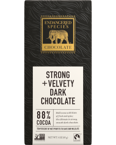 Endangered Species Strong + Velvety Dark Chocolate, 3 oz.