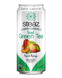 Steaz Zero Calorie Iced Green Tea, Peach Mango, 16 fl. oz.
