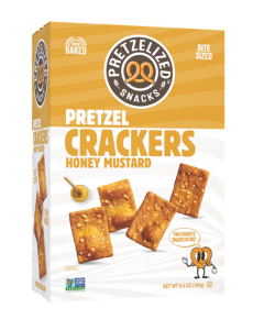 Pretzelized Snacks Honey Mustard Pretzel Crackers - Front view