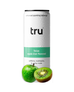 Tru Focus Apple Kiwi Sparkling Drink - Front view