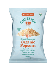 Gheelish Sweet Cinnamon Organic Popcorn - Front view