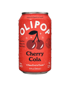 Olipop Classic Cherry Cola Prebiotic Soda - Front view