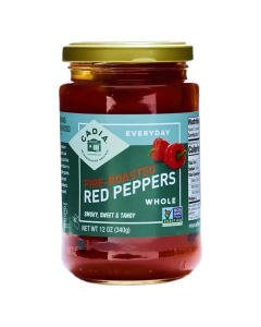 Cadia Fire Roasted Red Bell Peppers – Whole - Front view