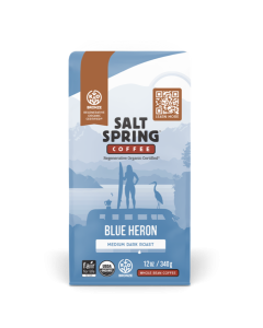 Salt Spring Coffee Blue Heron Medium Dark Roast - Front view