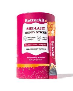 Better Alt She-Lajit Honey Sticks Strawberry Flavor - Front view