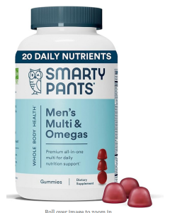 SmartyPants Men's Complete Multivitamin, 180 Gummies