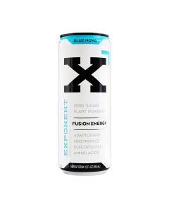 Exponent Energy Blue Nova Fusion Energy Drink - Front view