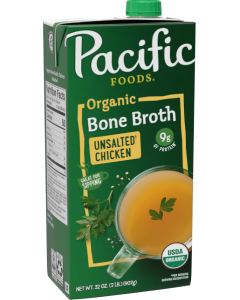 Pacific Foods Chicken Bone Broth Unsalted, 32 oz.