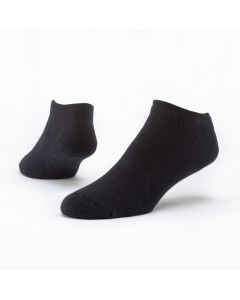 Maggie's Organics Organic Cotton Socks Solid Footie Black - Front view