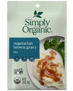 Simply Organic Vegetarian Brown Gravy Mix - Front view