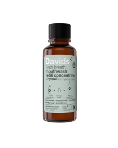 Davids Fresh Breath Mouthwash Refill Concentrate Natural Fresh Mint - Front view