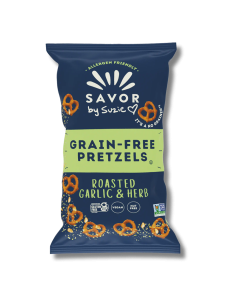 Savor by Suzie Roasted Garlic & Herb Grain-Free Pretzels - Front view