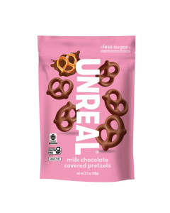Unreal Milk Chocolate Covered Pretzels - Front view