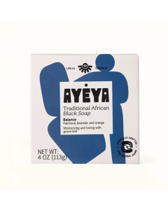 Ayeya Traditional African Black Soap Bar Balance - Front view