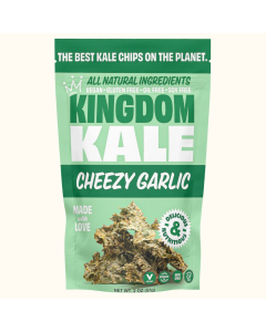 Kingdom Kale Cheesy Garlic Kale Chips - Front view