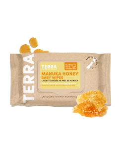 Terra Organics Bamboo Baby Wipes Manuka Honey - Front view