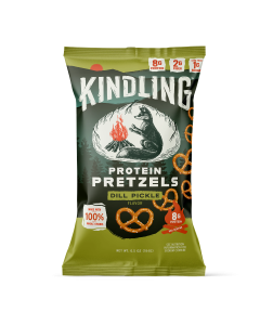 Kindling Snacks Protein Pretzels Dill Pickle - Front view