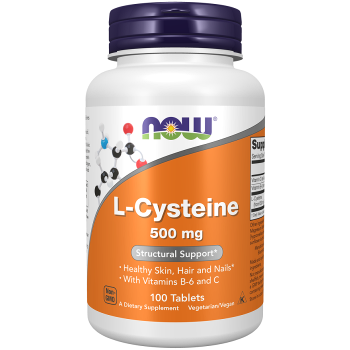 NOW Foods L-Cysteine 500 mg - 100 Tablets