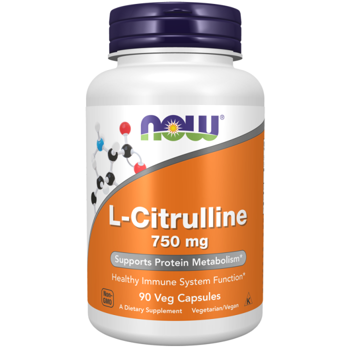 NOW Foods L-Citrulline 750 mg - 90 Veg Capsules