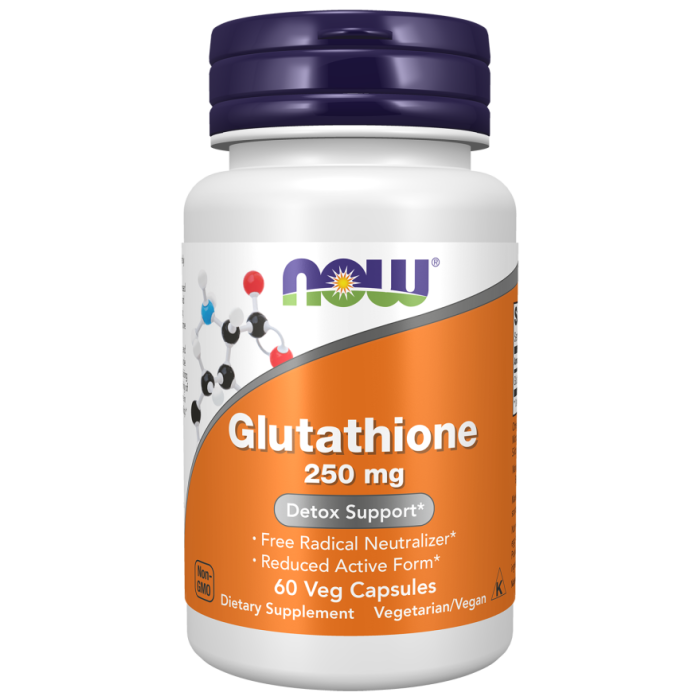 NOW Foods Glutathione 250 mg - 60 Veg Capsules