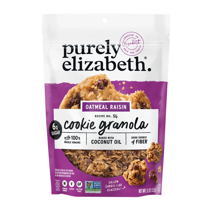 Purely Elizabeth Cookie Granola Oatmeal Raisin - Front view