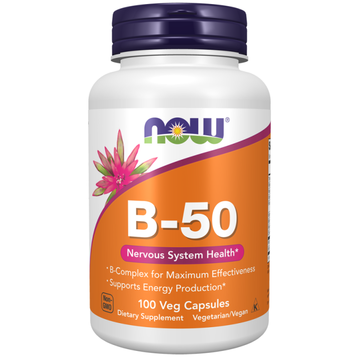NOW Foods Vitamin B-50 - 100 Veg Capsules