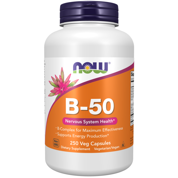 NOW Foods Vitamin B-50 - 250 Veg Capsules