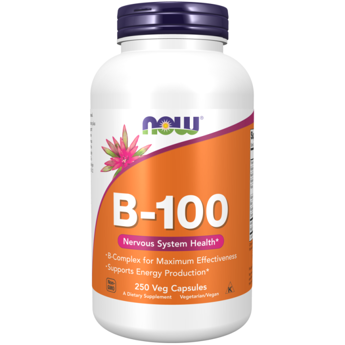 NOW Foods Vitamin B-100 - 250 Veg Capsules