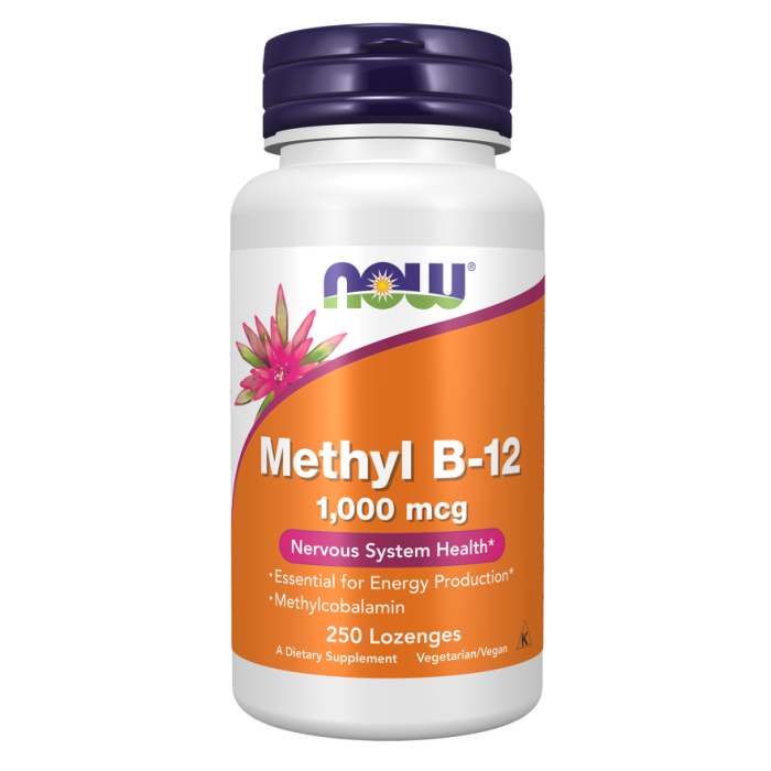 NOW Foods Methyl B-12 1,000 mcg - 250 Lozenges