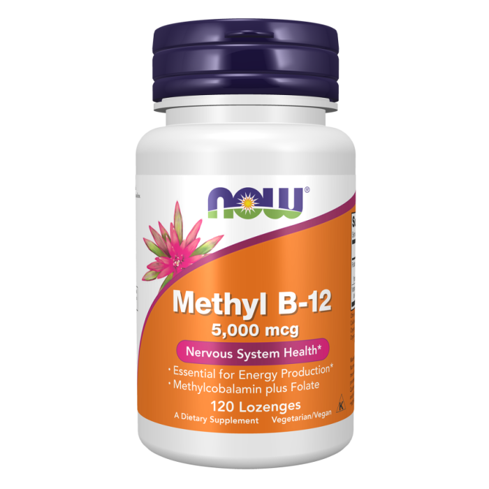 NOW Foods Methyl B-12 5,000 mcg - 120 Lozenges