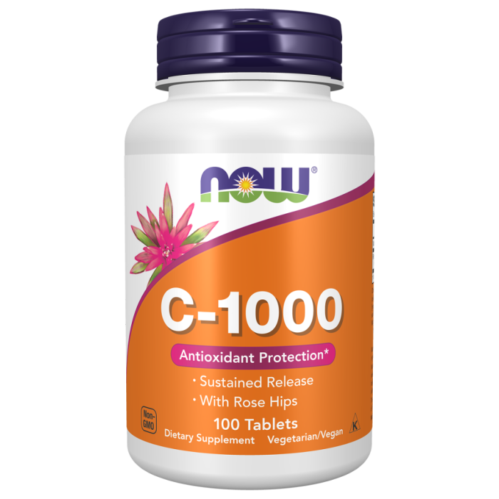 NOW Foods Vitamin C-1000 Sustained Release - 100 Tablets