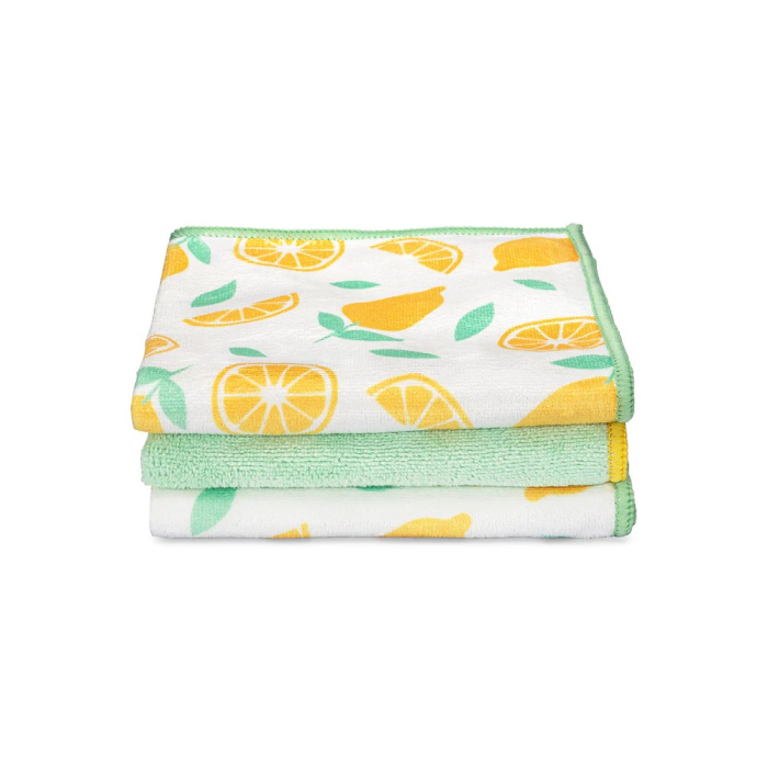Full Circle Renew Recycled Microfiber All-Purpose Cloths Citrus - Front view
