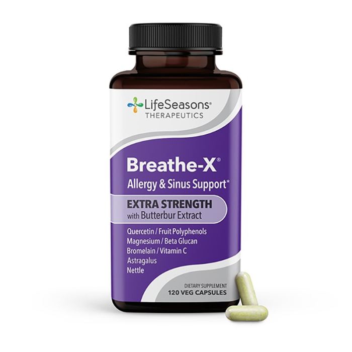LifeSeasons Breathe-X Extra Strength Allergy & Sinus Support - Front view