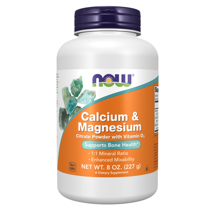 NOW Foods Calcium & Magnesium Powder - 8 oz.