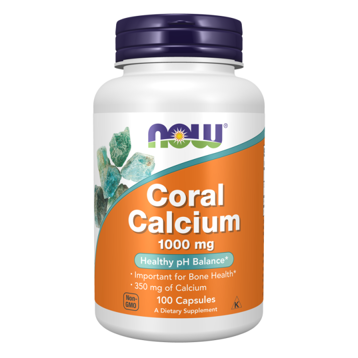 NOW Foods Coral Calcium 1000 mg - 100 Capsules