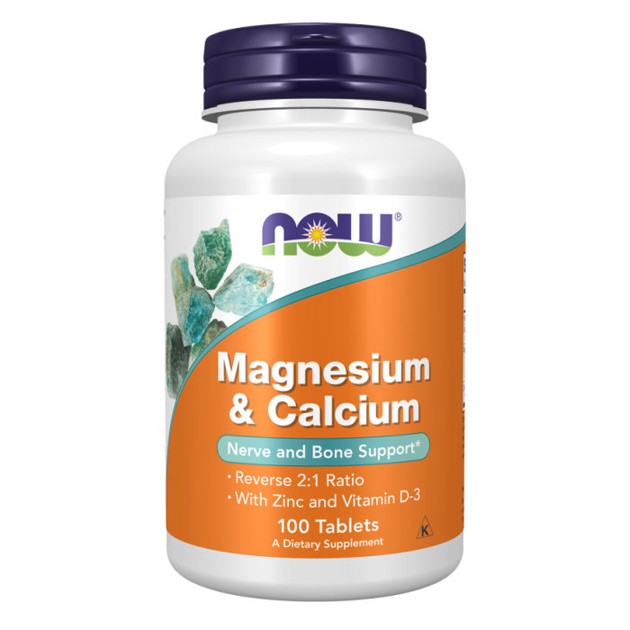 NOW Foods Magnesium & Calcium - 100 Tablets