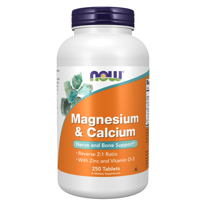 NOW Foods Magnesium & Calcium - 250 Tablets