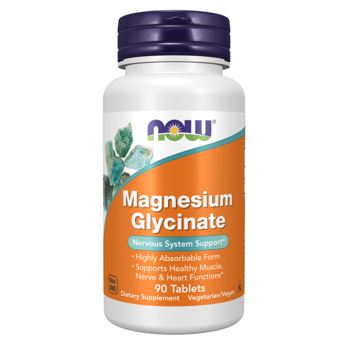 NOW Foods Magnesium Glycinate - 90 Tablets