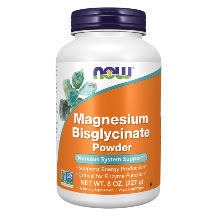 NOW Foods Magnesium Bisglycinate Powder - 8 oz.