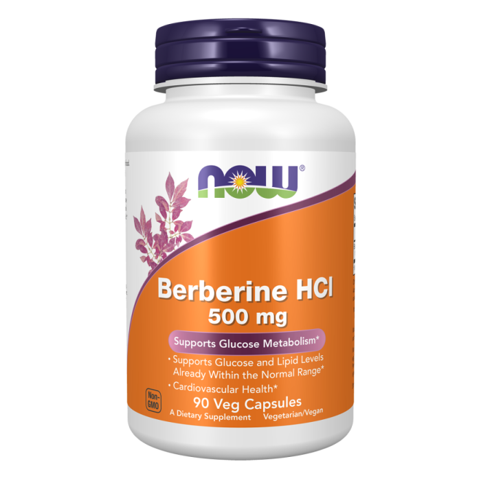 NOW Foods Berberine HCl 500 mg - 90 Veg Capsules