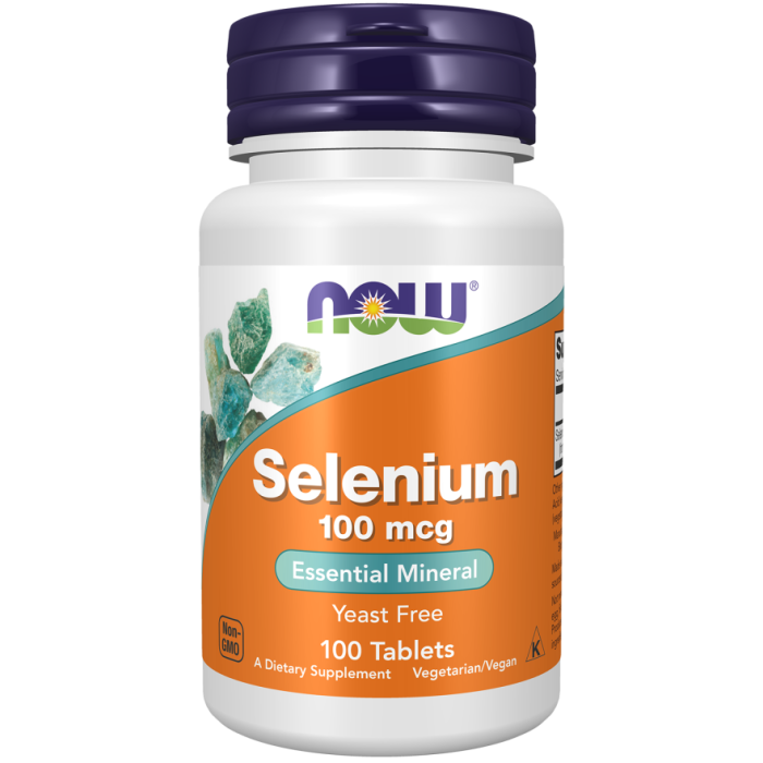 NOW Foods Selenium 100 mcg - 100 Tablets