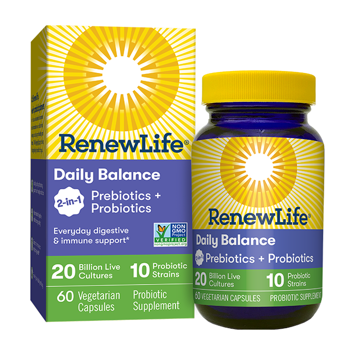 Renew Life Daily Balance 2-In-1 Prebiotics + Probiotics