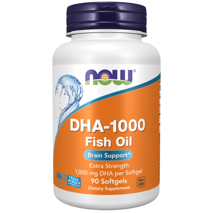 NOW Foods DHA-1000 Fish Oil, Extra Strength - 90 Softgels