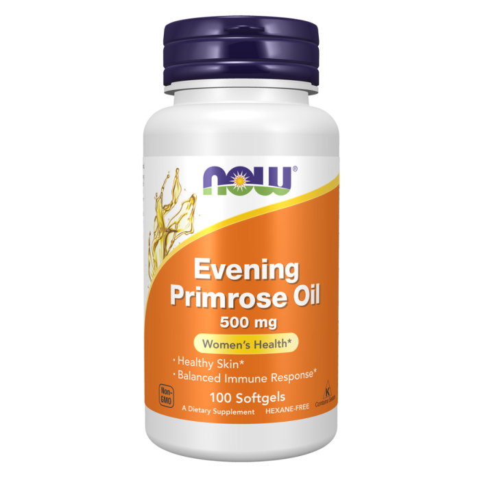 NOW Foods Evening Primrose Oil 500 mg -100 Softgels