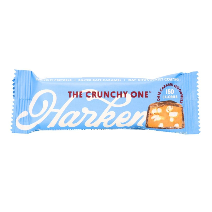 Harken Sweets The Crunchy One Pretzel & Date Caramel Candy Bar - Front view
